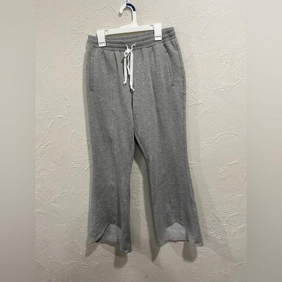 Drew Anthropologie crop high low hem lounging sweatpants size Small - Picture 1 of 5